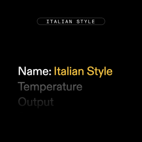 Profile editor: name, temperature, output, Select image, and the profile's stages